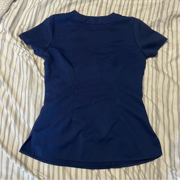 Healing Hands Purple Label Modern Fit XS Scrub Top - Navy - Picture 2 of 3